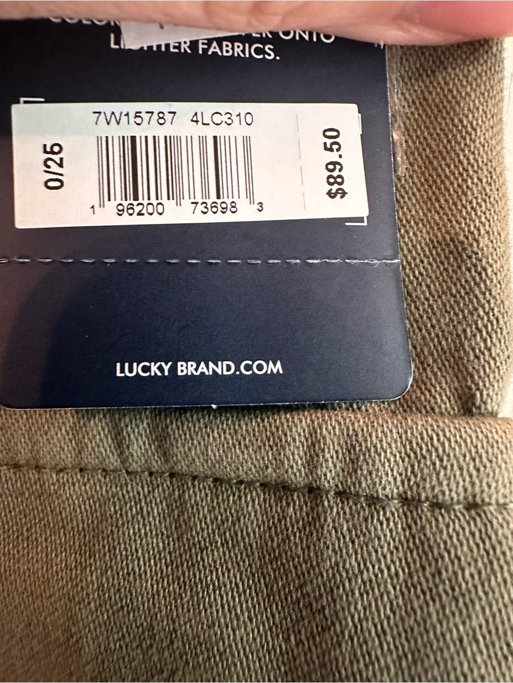 Lucky Brand Olive Green Cargo Shorts with Frayed Hem - Picture 5 of 5